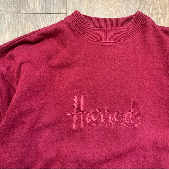 Vintage 90’s Harrods Burgundy Sweatshirt - Picture 7 of 17